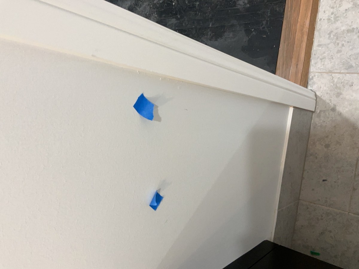 Powder room painting, recorded during a handover inspection in Oran Park